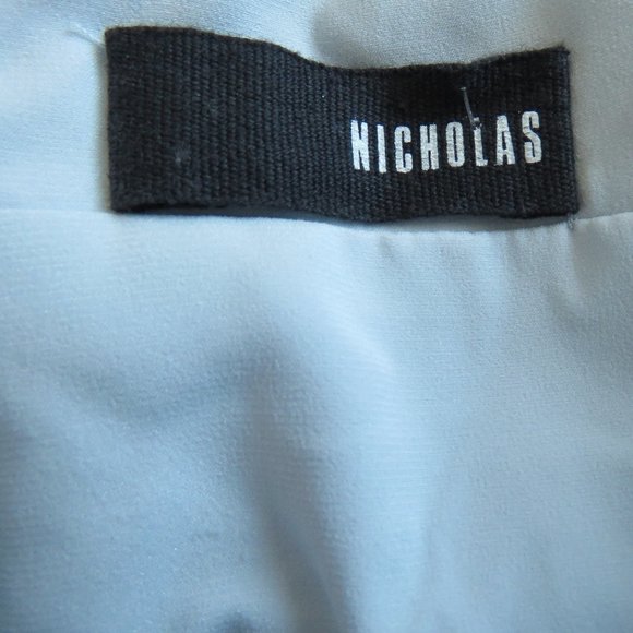 NICHOLAS Baby Blue Lace Eyelet Cut Out Pencil Dress - Size US 4 - Picture 15 of 16